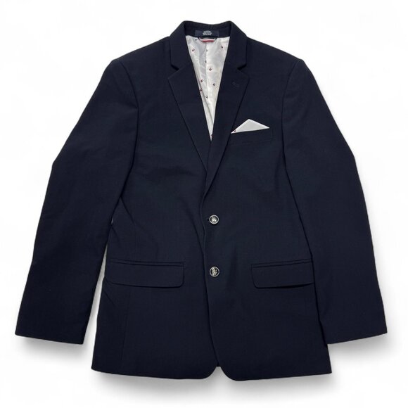 Tommy Hilfiger Boys Youth Navy Blue Blazer Sz 16 Gold Buttons Jacket